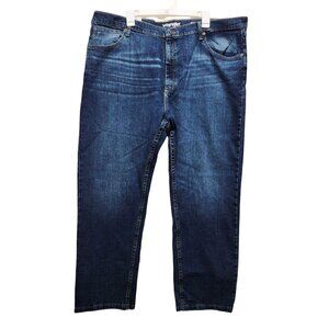 Wrangler Mens Relaxed Fit Denim Jeans Size 42x30 Blue Mid Wash